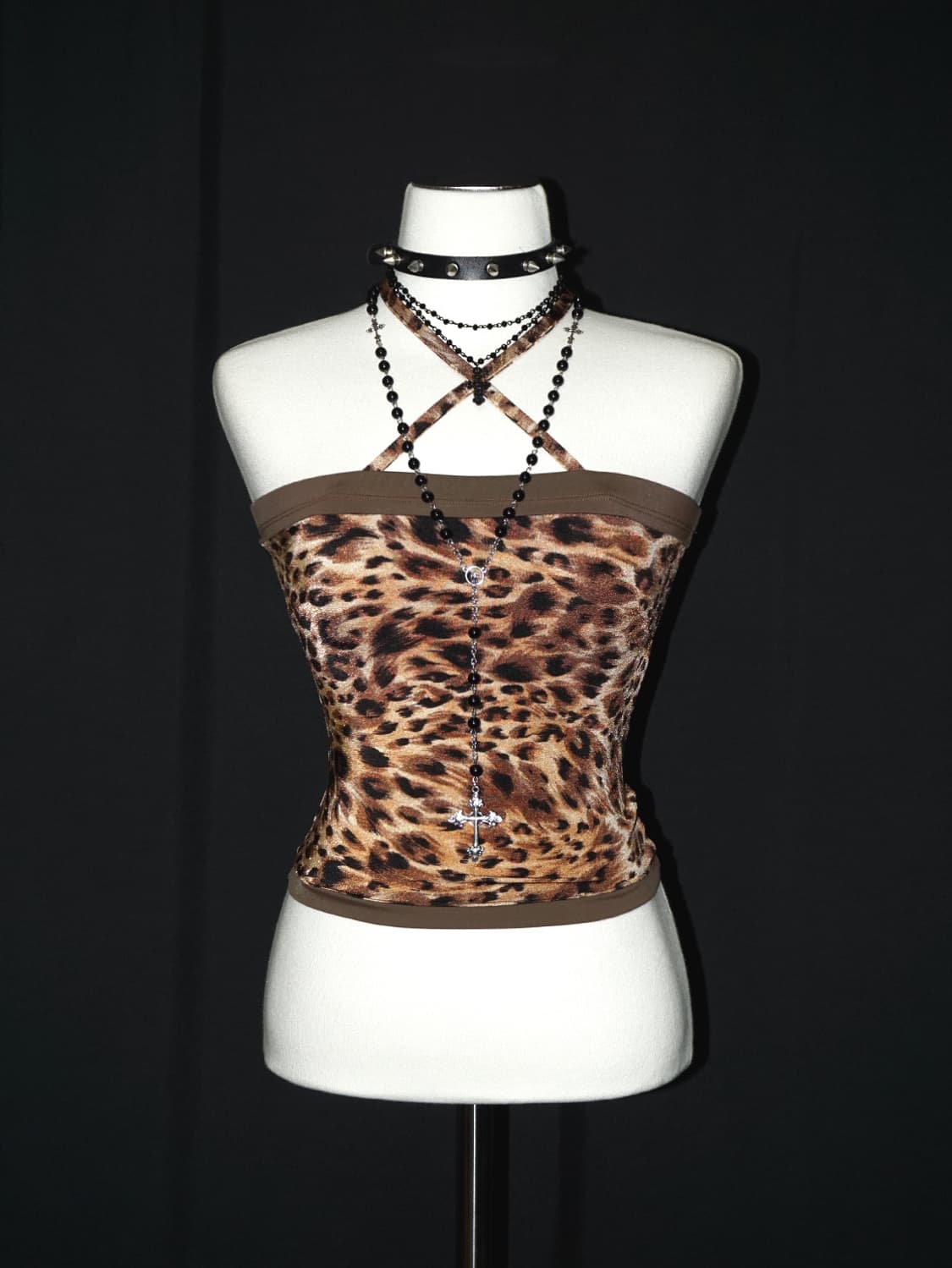 leopard gyaru top  상품이미지1