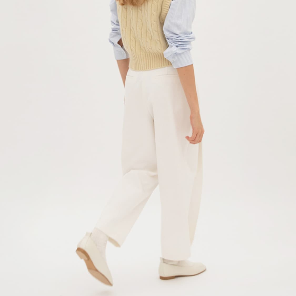 르바(LEVAR) 코튼 라운드 치노팬츠 55 새상품 상품이미지4