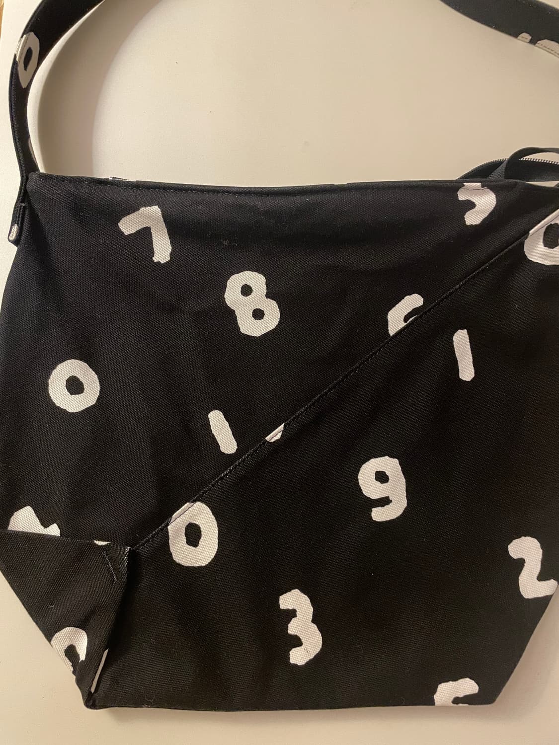 소우소우 캔버스 가마구치 숫자 패턴 숄더백 토트백 상품이미지2