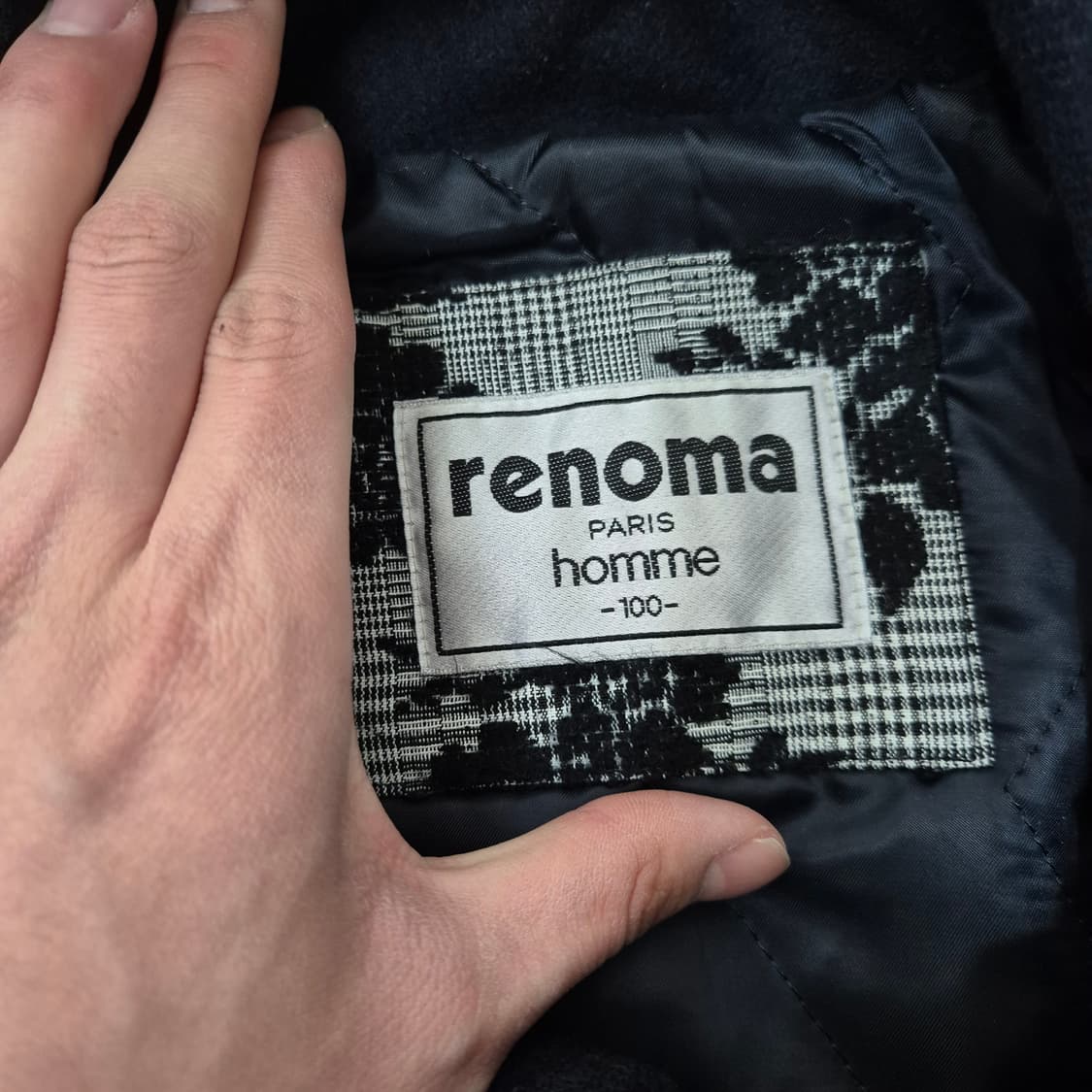 레노마 옴므 남성 클래식 모직 후드 싱글 코트 L(100) 상품이미지4