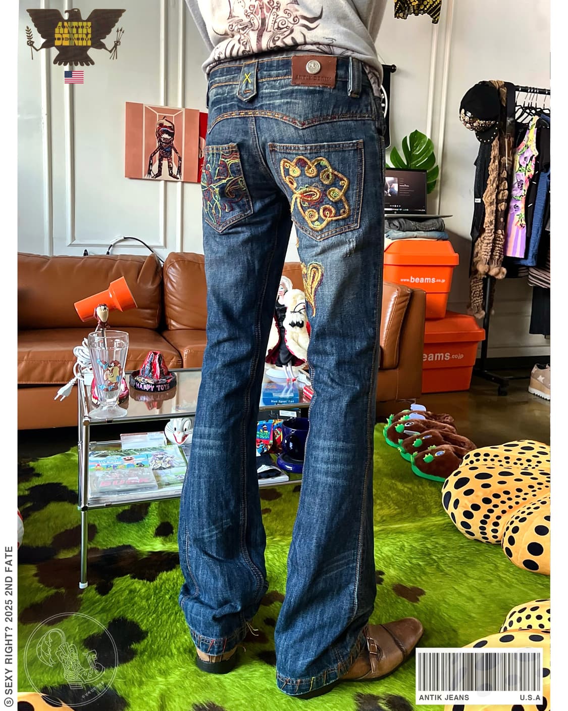 90-00s ANTIK DENIM U.S.A Flare Jeans 상품이미지1