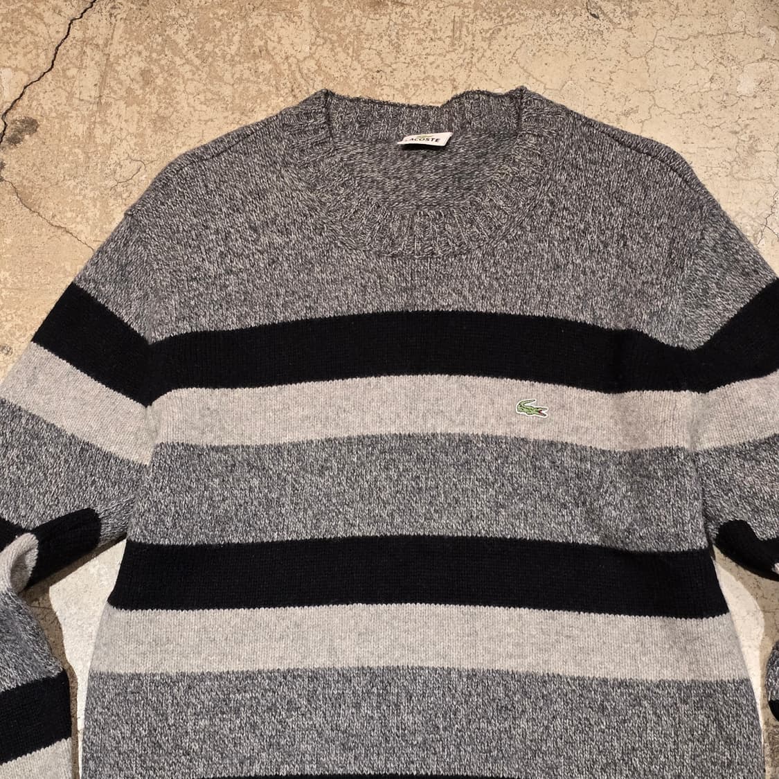 Lacoste 크루넥 스트라이프 니트 스웨터 상품이미지2