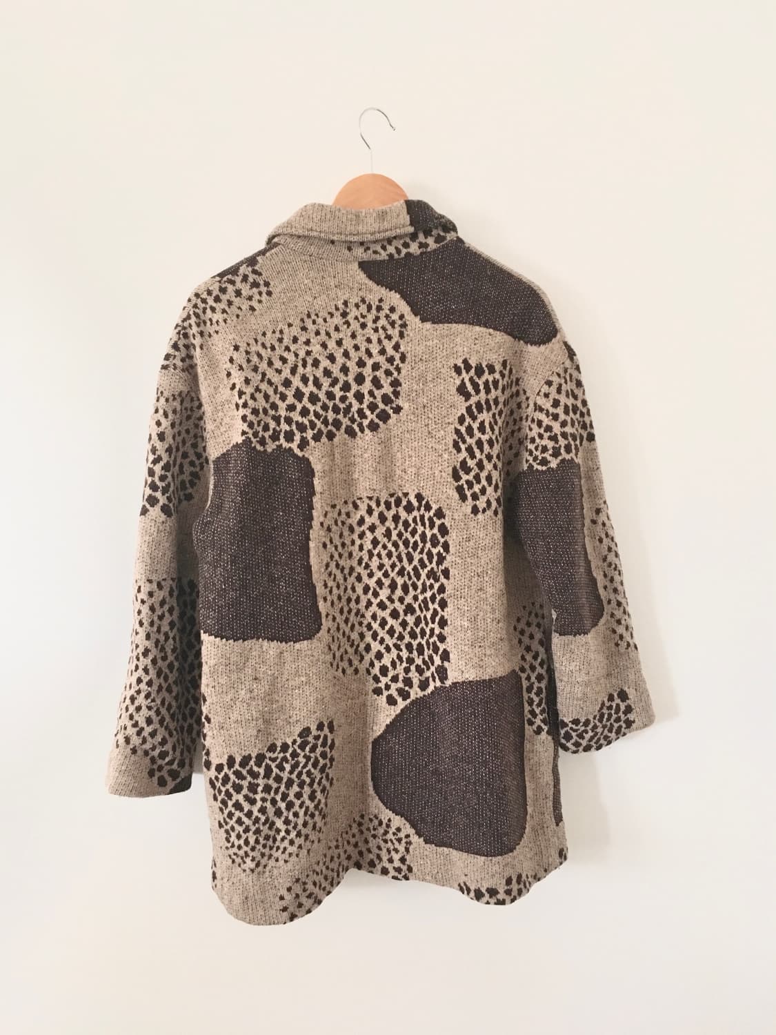 Animal pattern wool knit jacket 상품이미지7