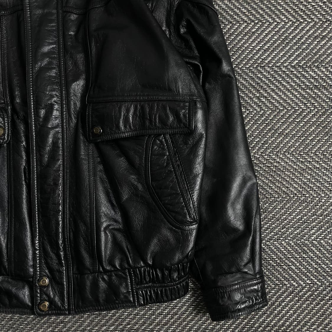 NOBLE MAN 빈티지 양가죽 레더 봄버 자켓y 2976 상품이미지3