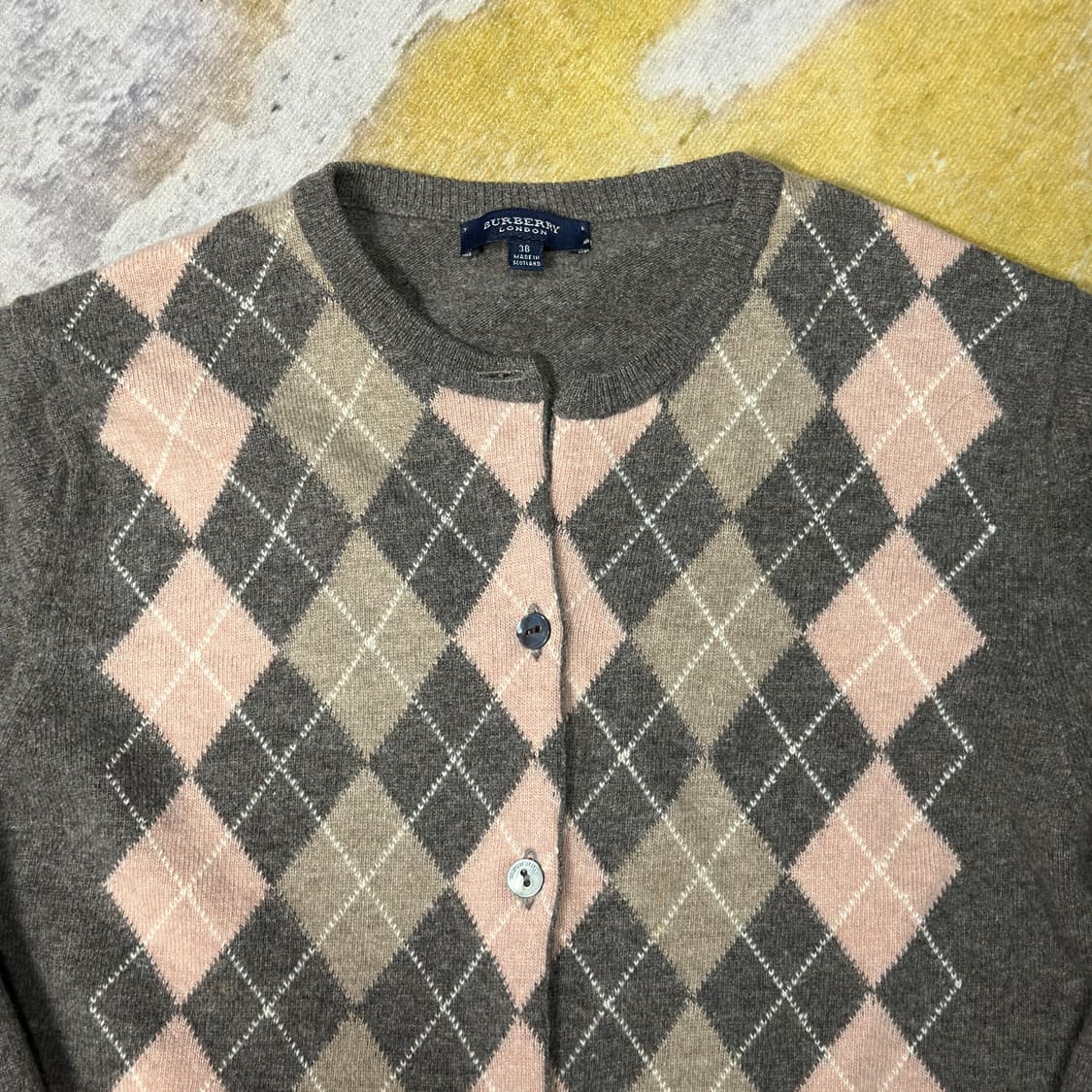 버버리 램스울 아가일 니트 가디건 상품이미지2