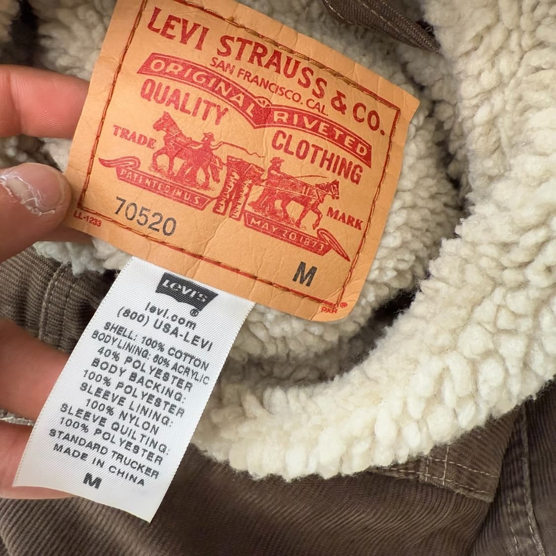 리바이스 코듀로이 셰르파 자켓 r1826  상품이미지7