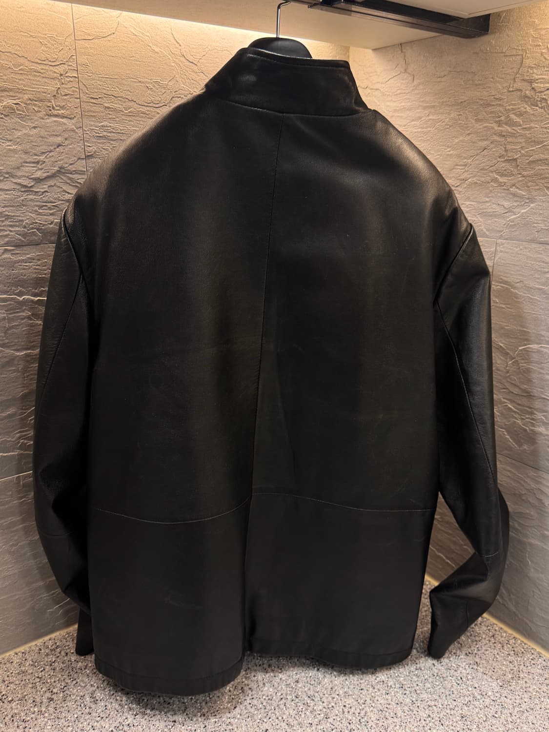 솔리드 옴므 우영미 양가죽 램스킨 싱글 라이더 자켓 블랙 상품이미지2