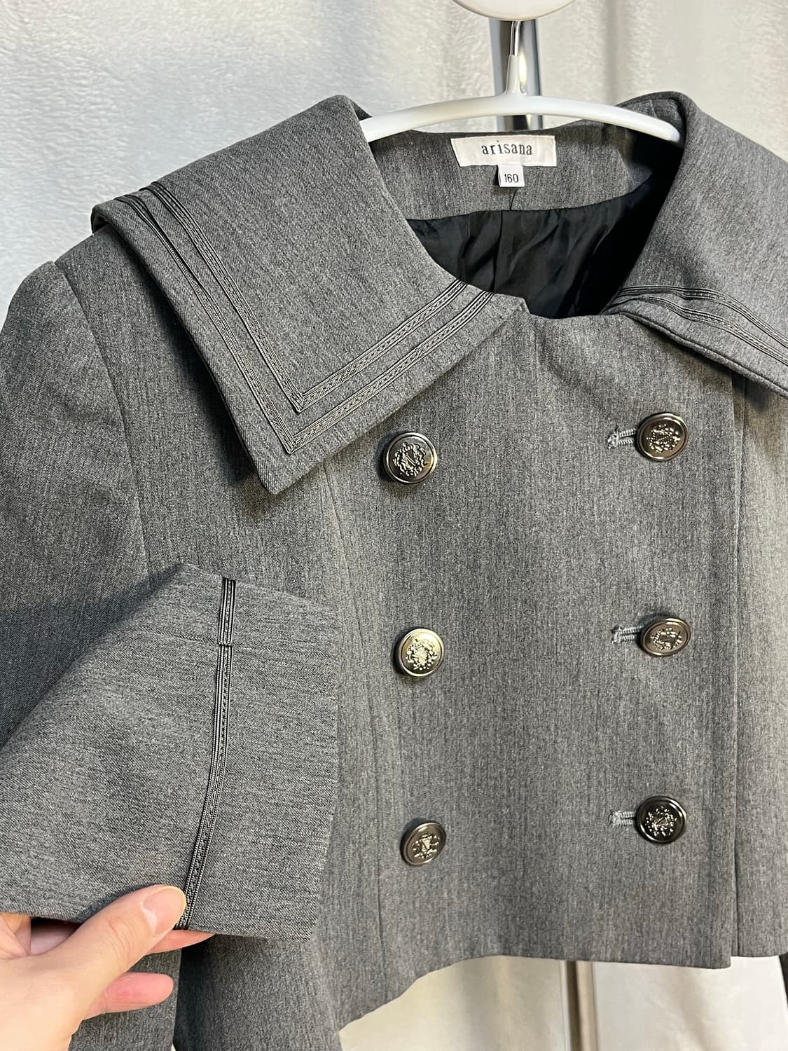 빈티지 세일러 카라 크롭 자켓 상품이미지3