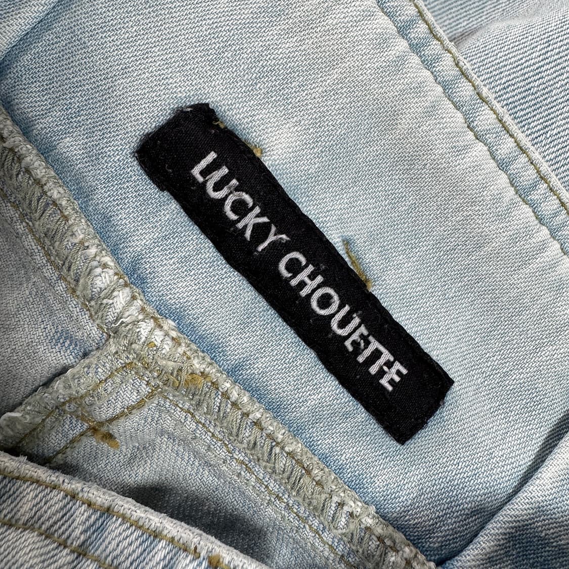 럭키슈에뜨 22 벨티드 와이드 데님 진 상품이미지2