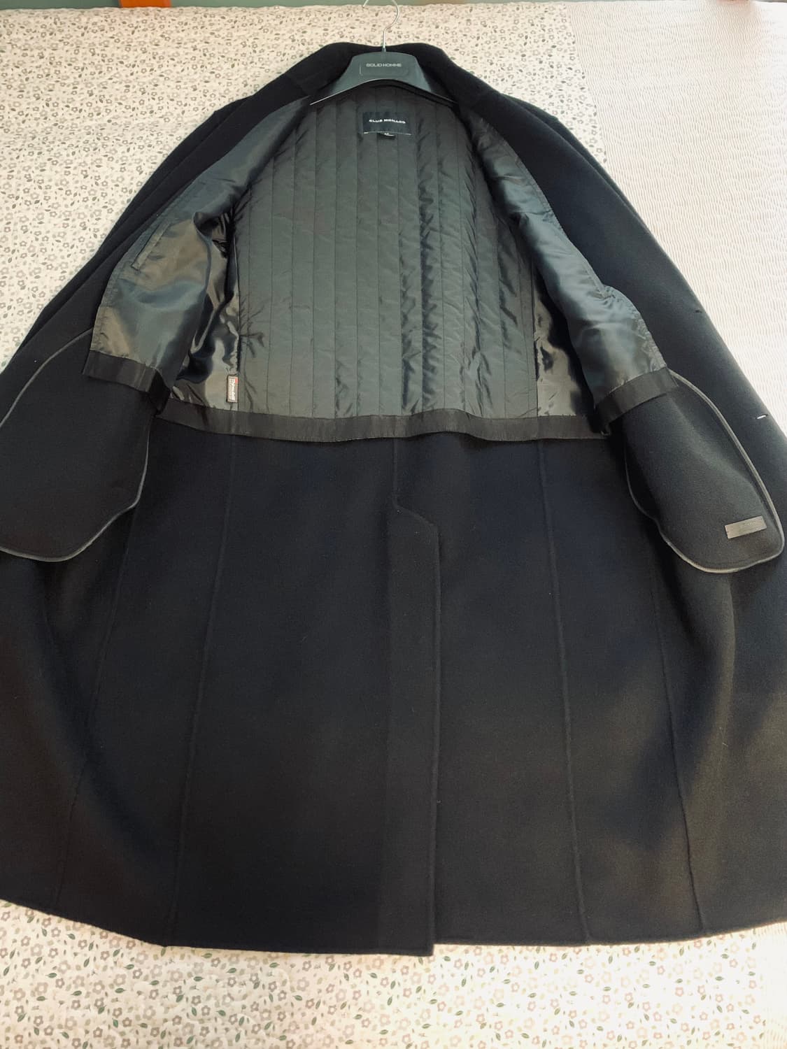 [S] 클럽모나코 캐시미어 벨티드 패딩 코트 블랙 상품이미지2