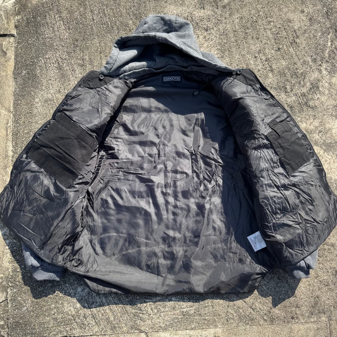 [XL~XXL] 빈티지 후드 팔 탈부착 패딩 조끼 자켓 상품이미지2