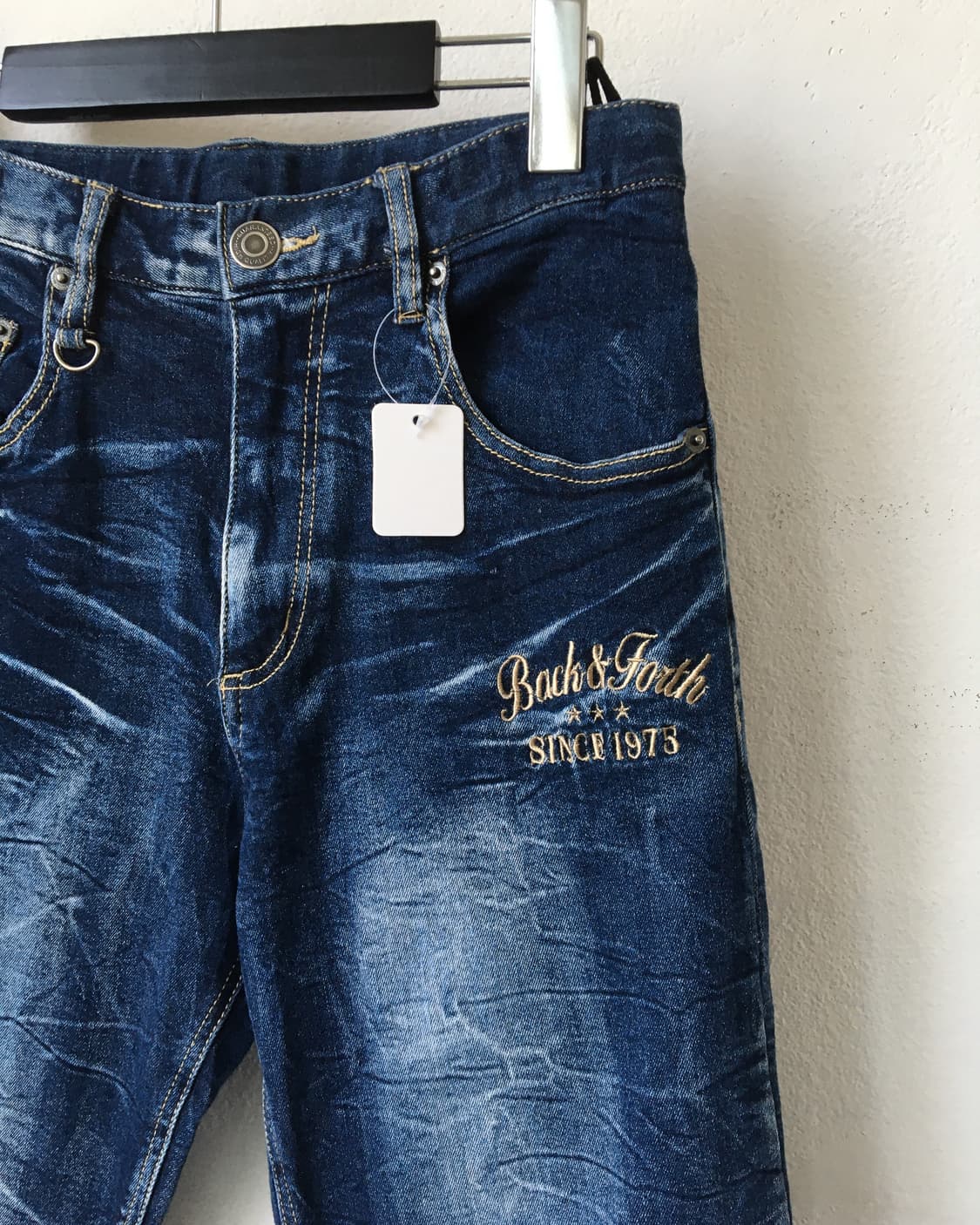 Back lettering patch point washing denim 상품이미지6