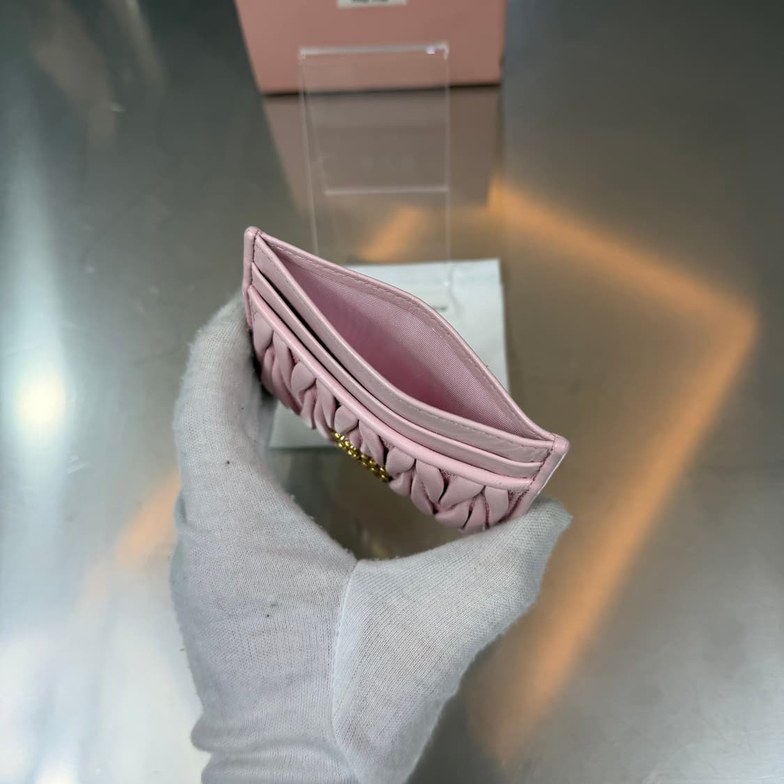 [리오브] 미우미우 마테라쎄 금장 나파 레더 카드지갑 상품이미지4