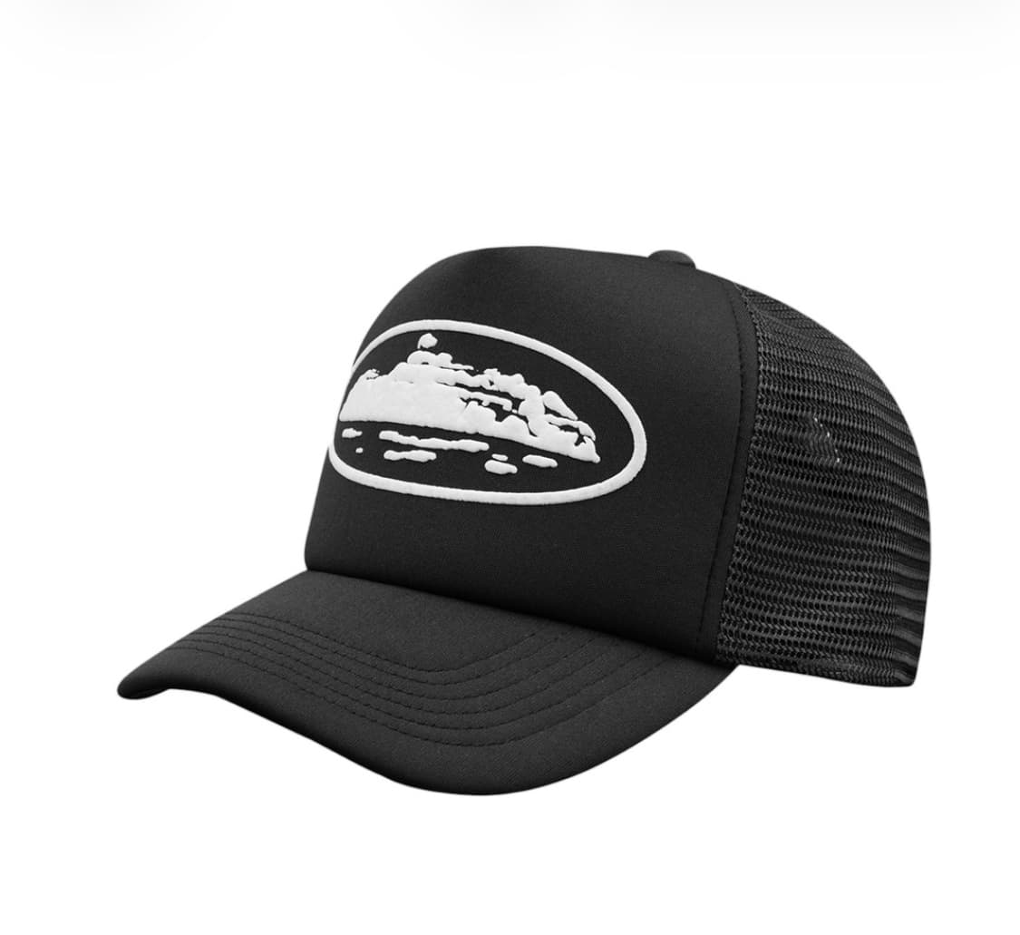 코르테이즈 아일랜드 퍼프 프린트 트러커 햇 블랙 모자 캡 볼캡 매쉬캡 상품이미지1