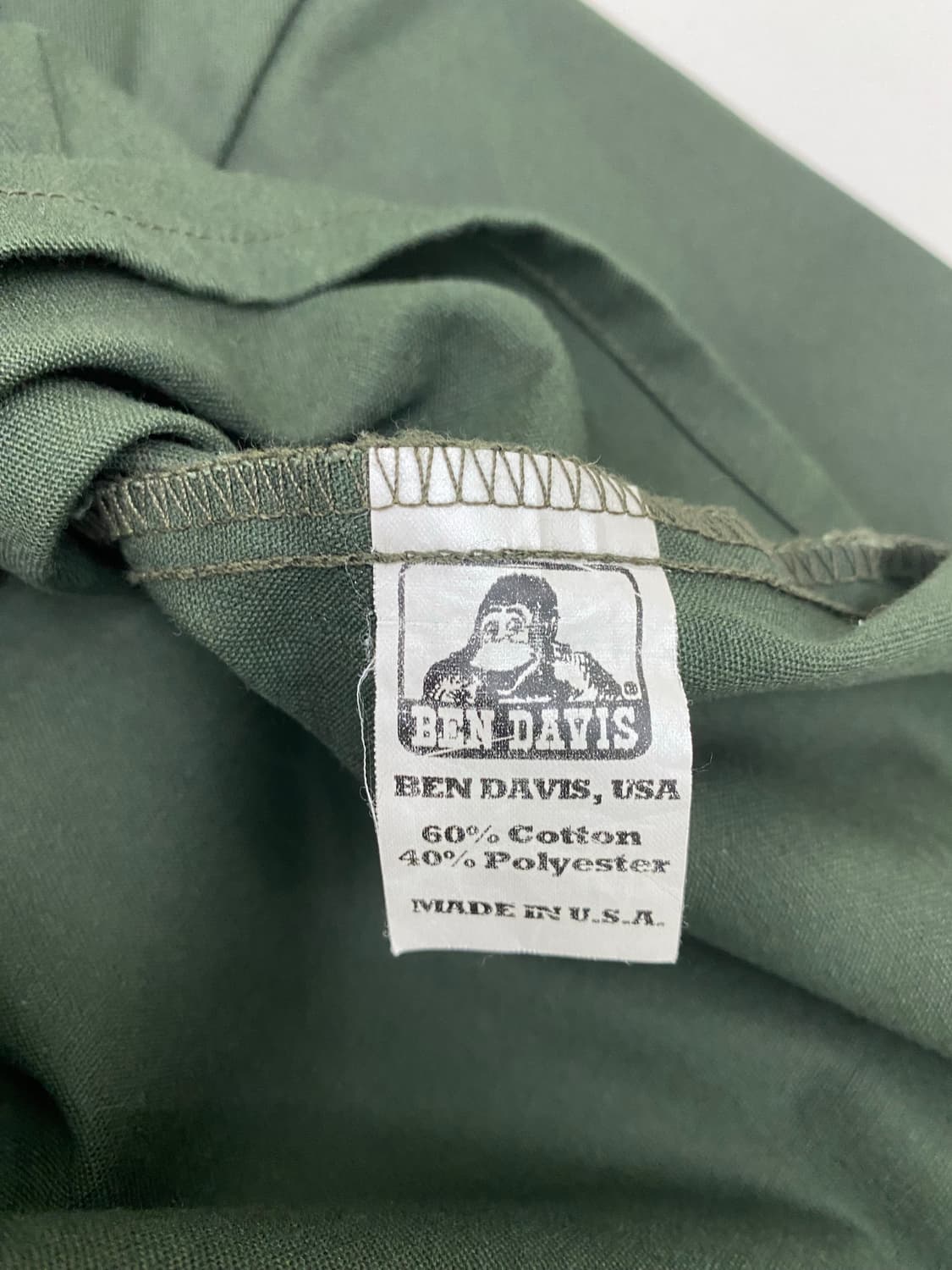 벤 데이비스 반팔 짚업 워크 셔츠 그린 xl 상품이미지7