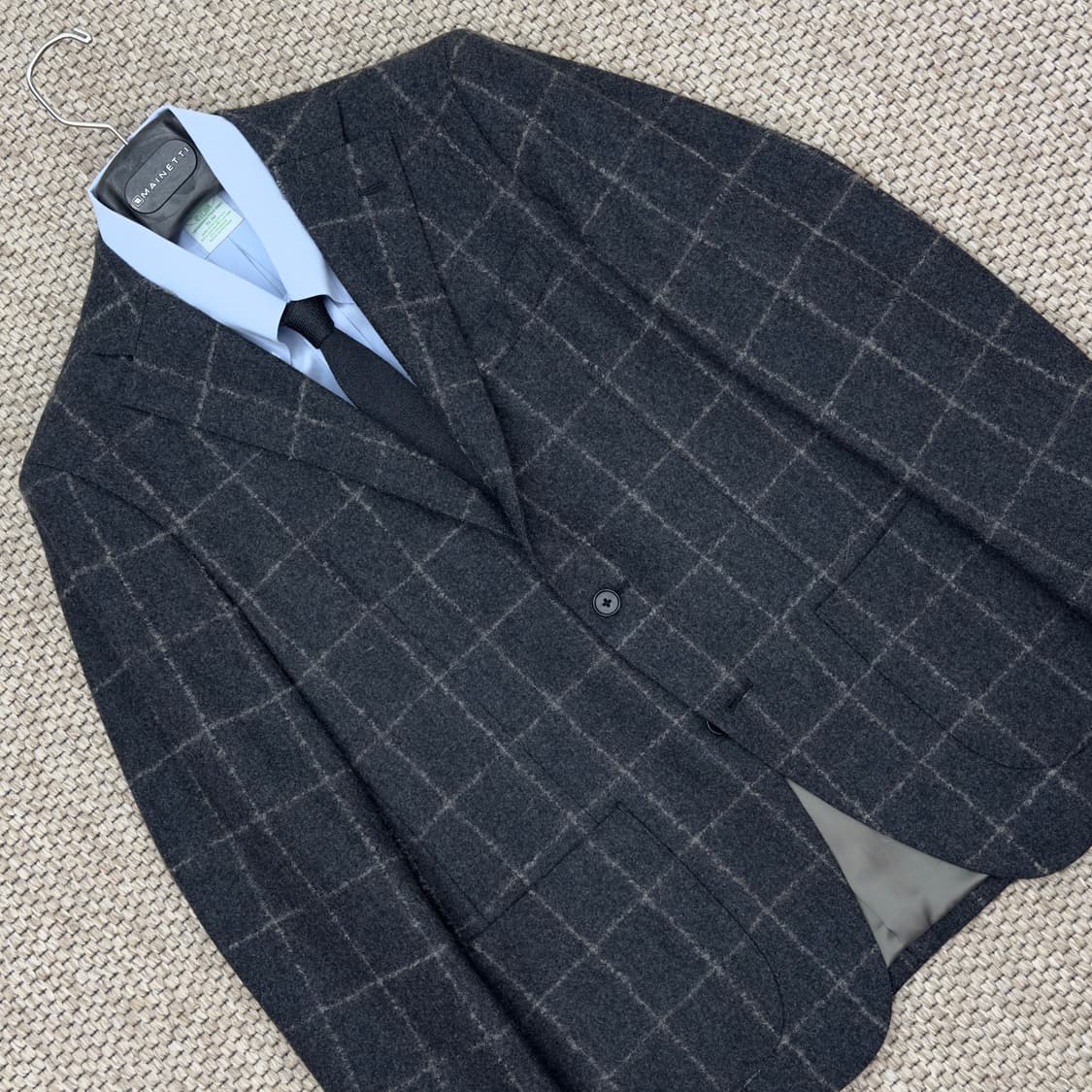 더수트컴퍼니 이탈리아 까노니코 원단 체크 자켓 상품이미지3