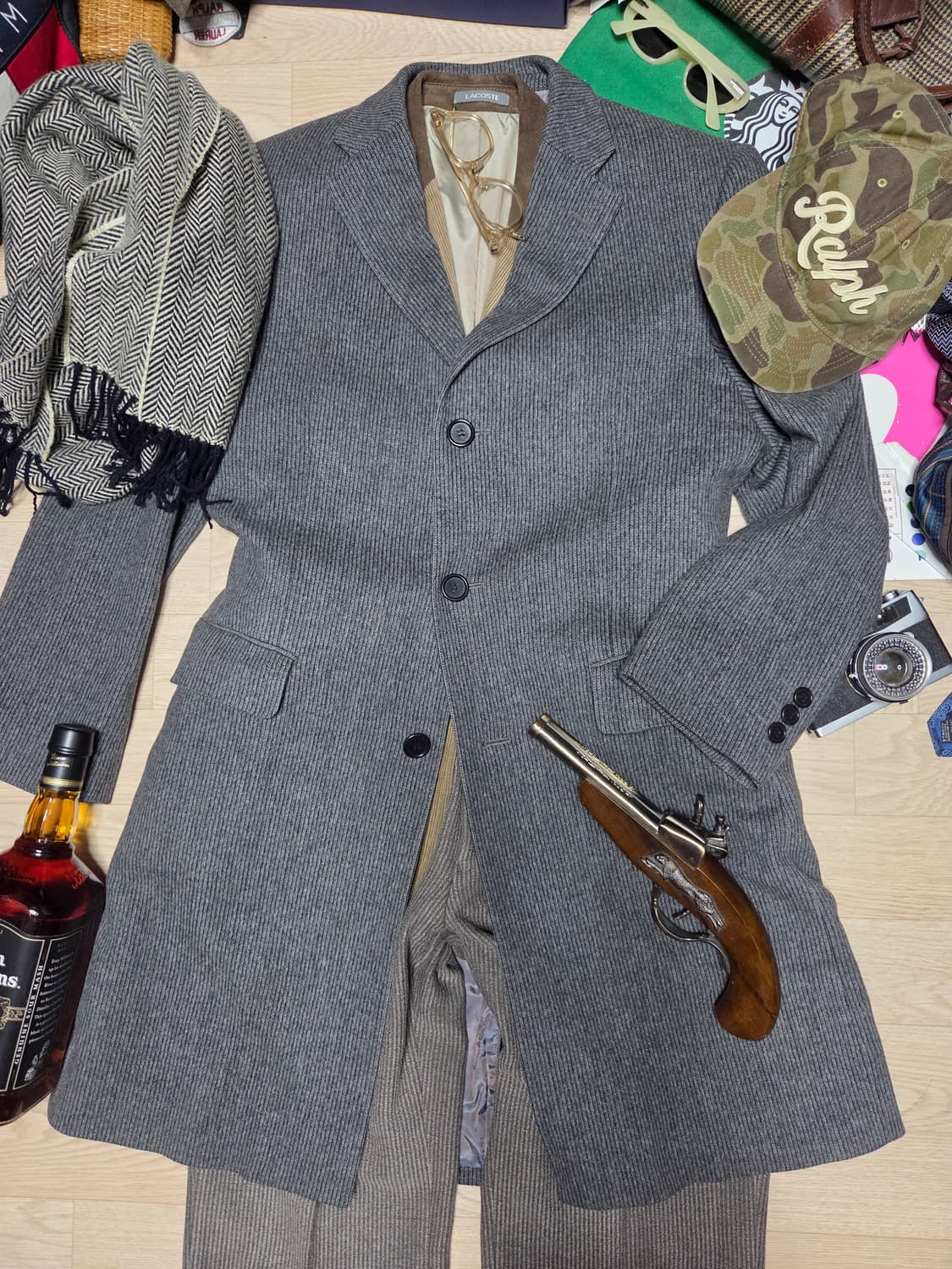 NINA RICCI 클래식 코트 그레이 수트 정장  상품이미지4