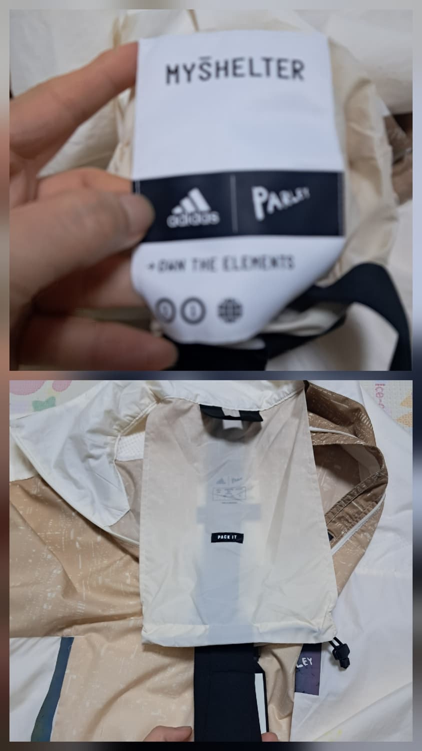 아디다스 Parley 패커블 남성 바람막이 점퍼 자켓 L(루즈핏) 상품이미지8