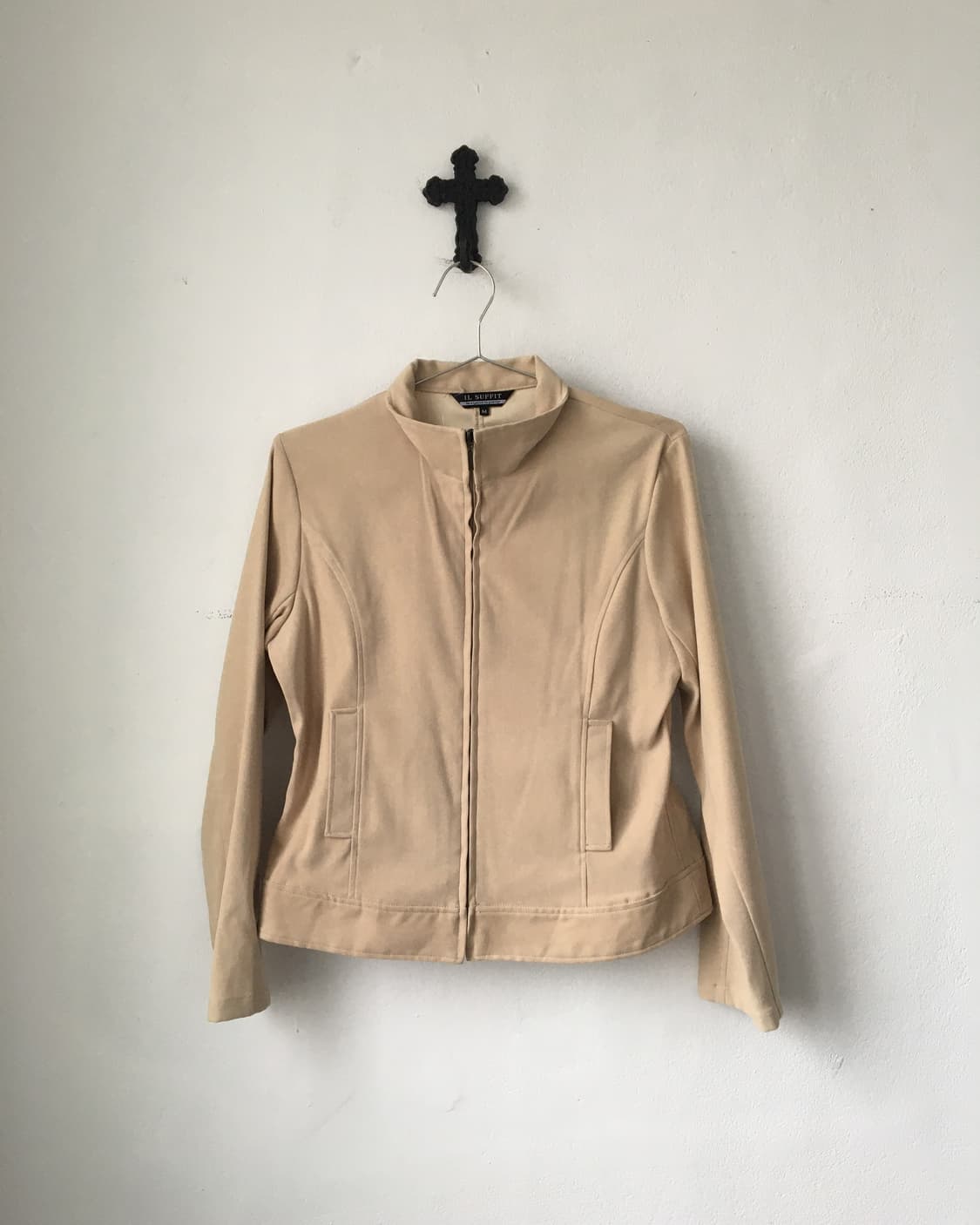 Fake suede high neck zip up jacket 상품이미지2