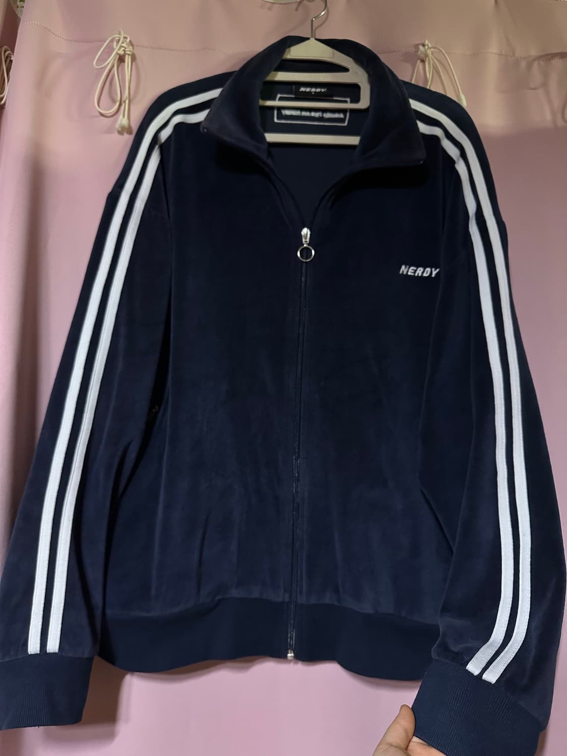 널디 져지 널디벨벳 네이비 트랙탑 라지  널디벨벳져지 상품이미지1