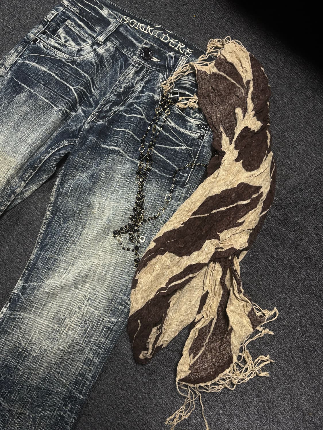Vintage Punk pattern Scarf 상품이미지2