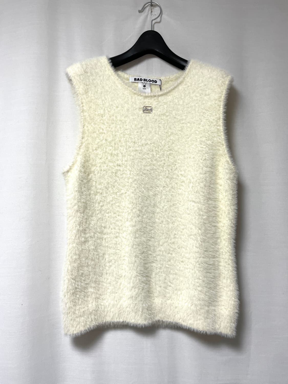 (새상품) 배드블러드 여성 헤어리 니트 베스트 조끼 _ 아이보리 상품이미지1