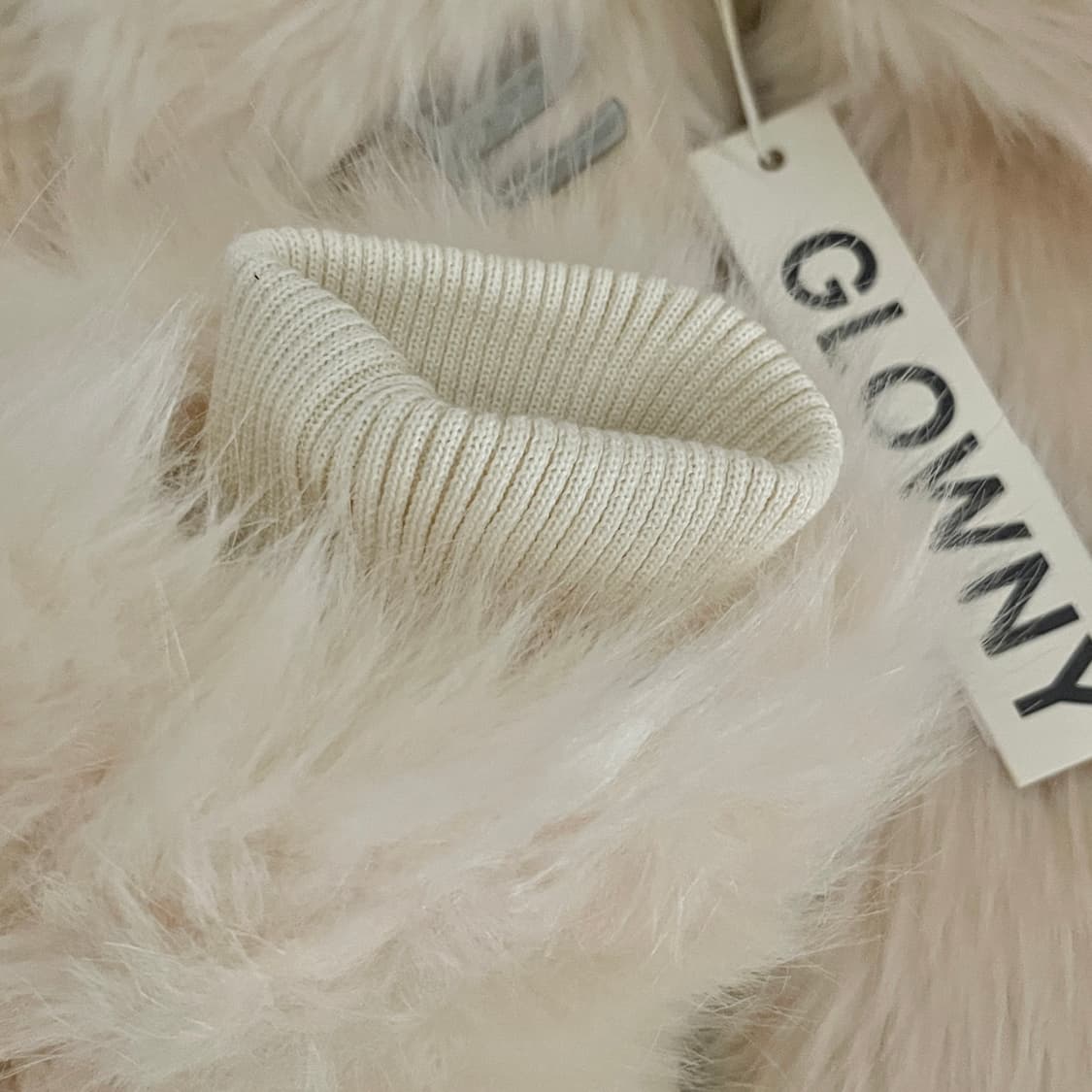 glowny 글로니 리반 퍼 자켓 아이보리 크림 택달린 새상품 상품이미지6