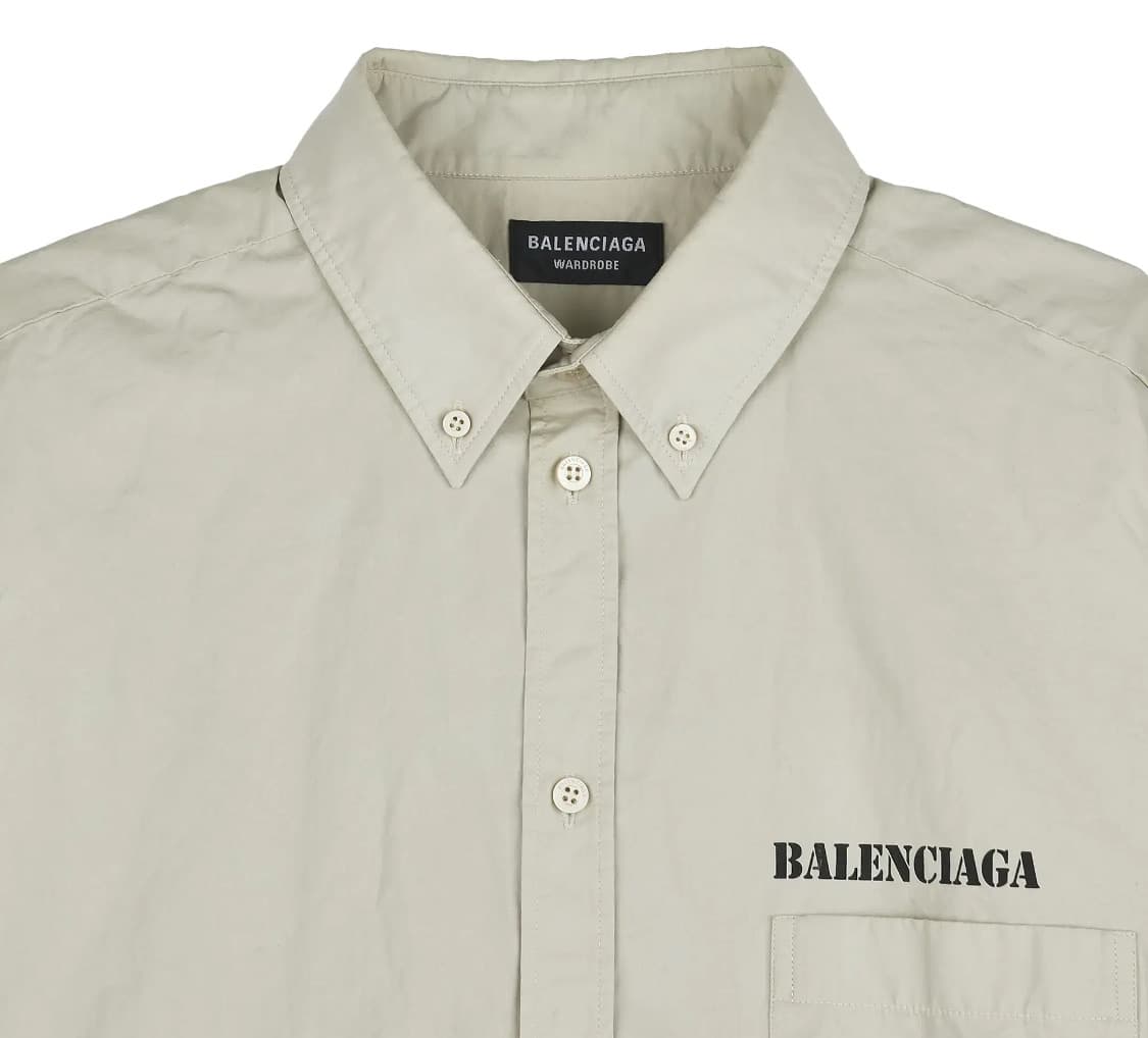 [S급] 발렌시아가 로고프린팅 오버핏 셔츠 - 38 판매합니다!!! 상품이미지3