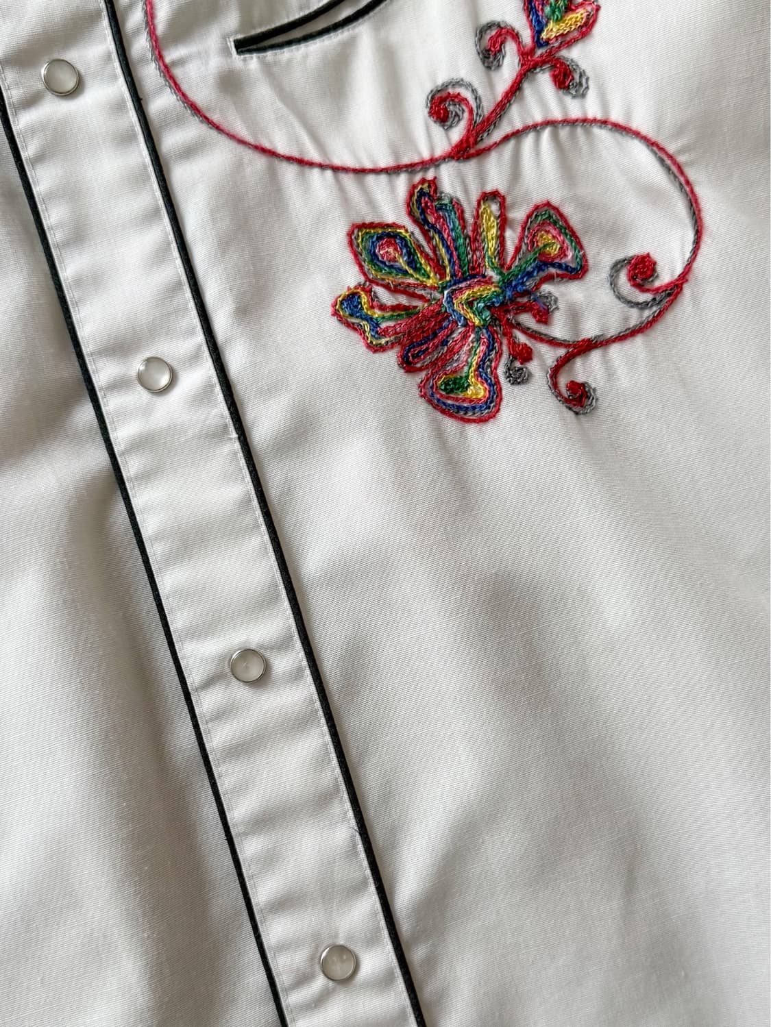 80s Karman Embroidered Western Shirt 상품이미지5