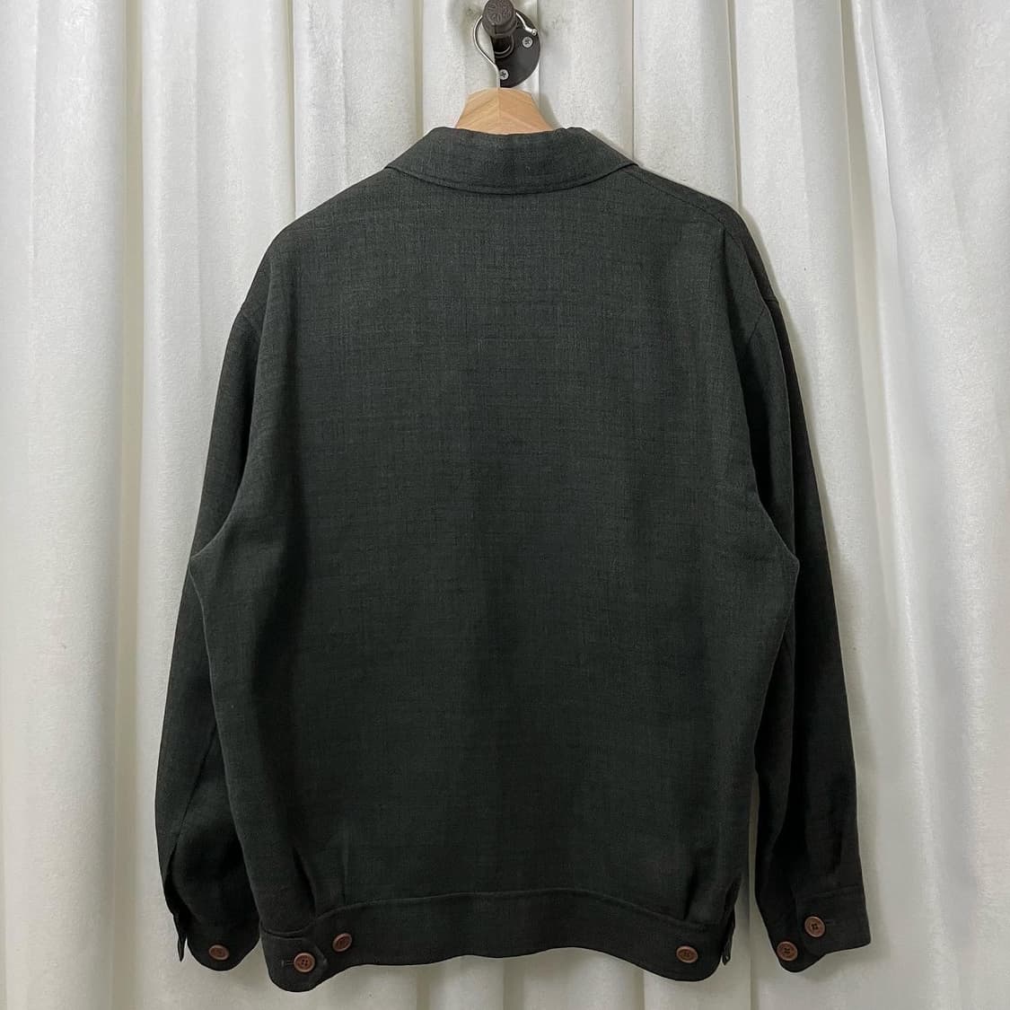 입생로랑 챠콜 스몰로고 카라 집업 자켓 상품이미지5