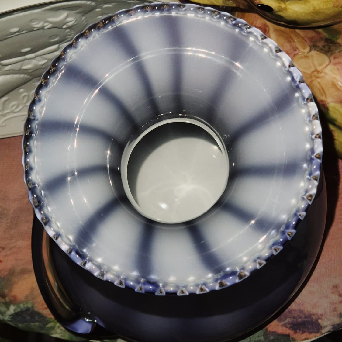 70s 히가시노 핸드블로운 스윌 금박 꽃병 상품이미지10