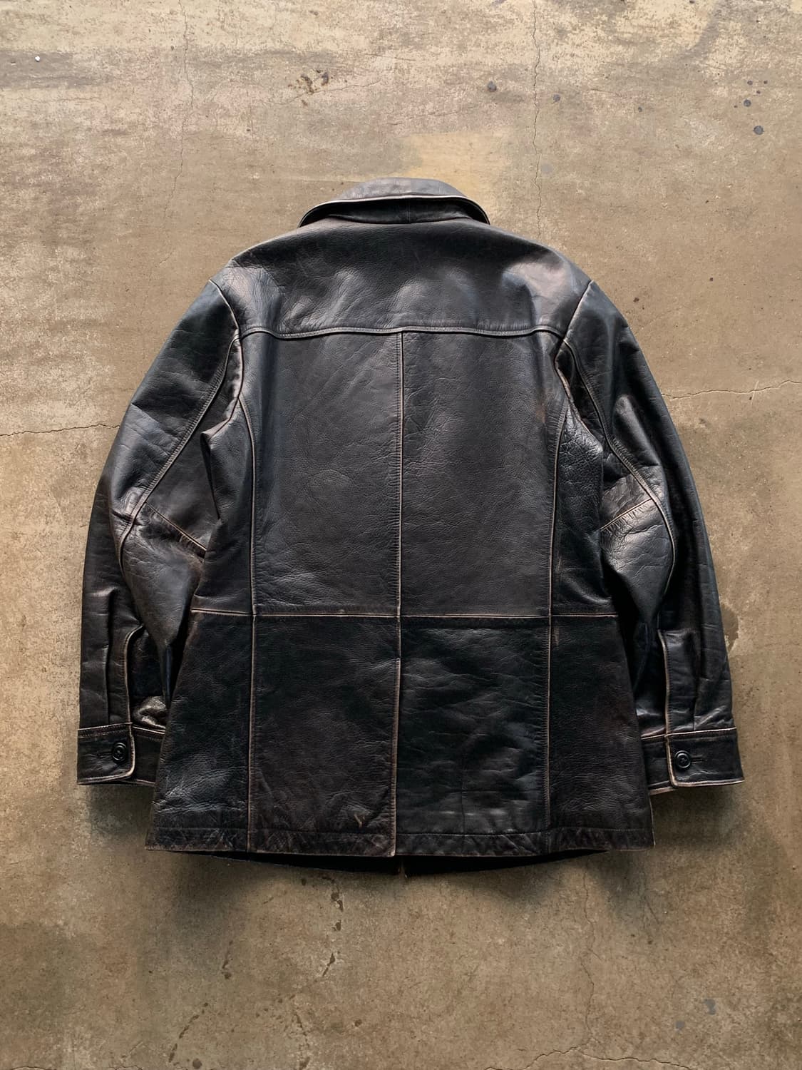 2000s 초반 올드 갭 M-43 모티브 레더 필드 자켓 상품이미지8