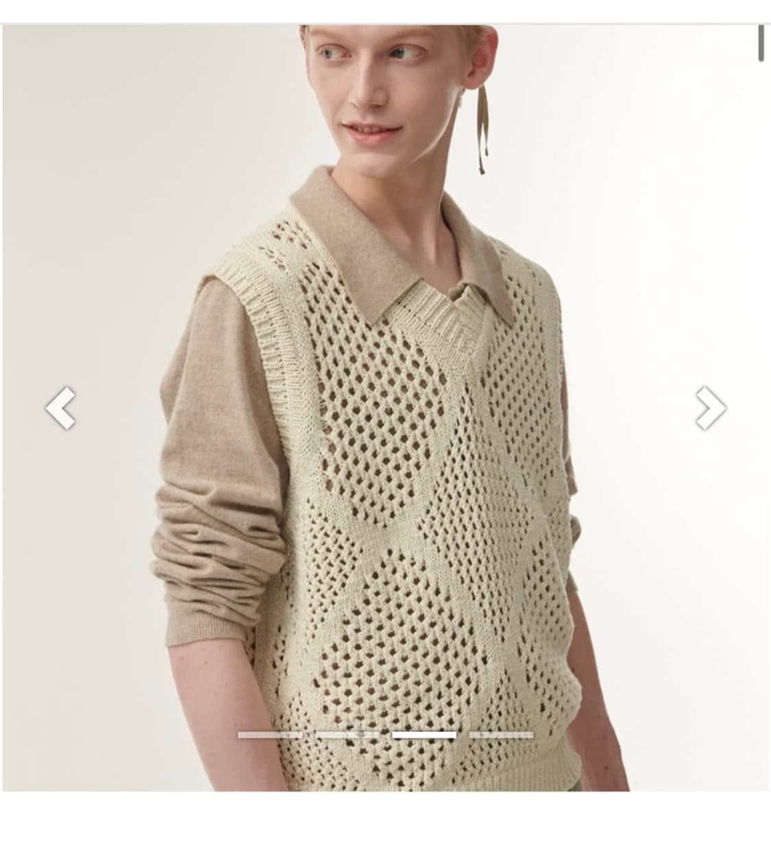 세터 펀칭 니트 조끼 남자100 상품이미지1