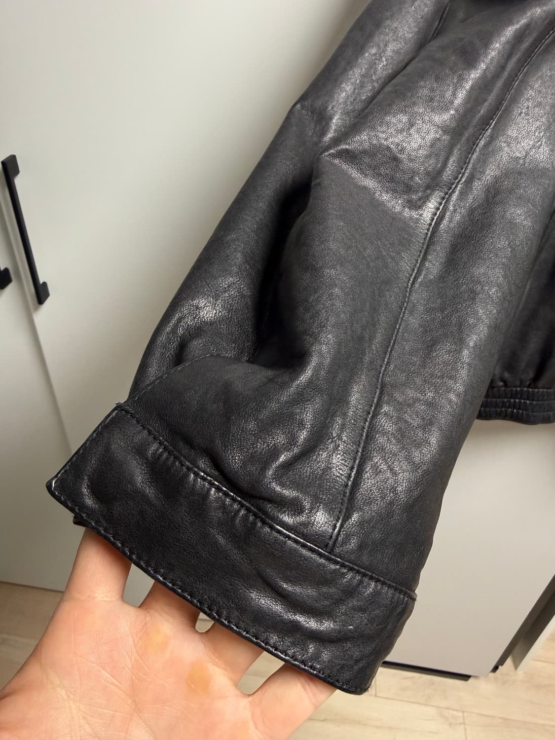 Youth 유스 워시드 레더 블루종 M 상품이미지5