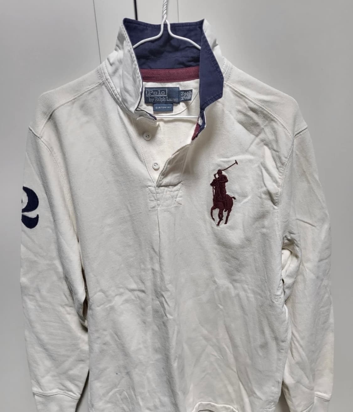 정품 폴로랄프로렌 빅포니 럭비 카라 롱슬리브 M 상품이미지1