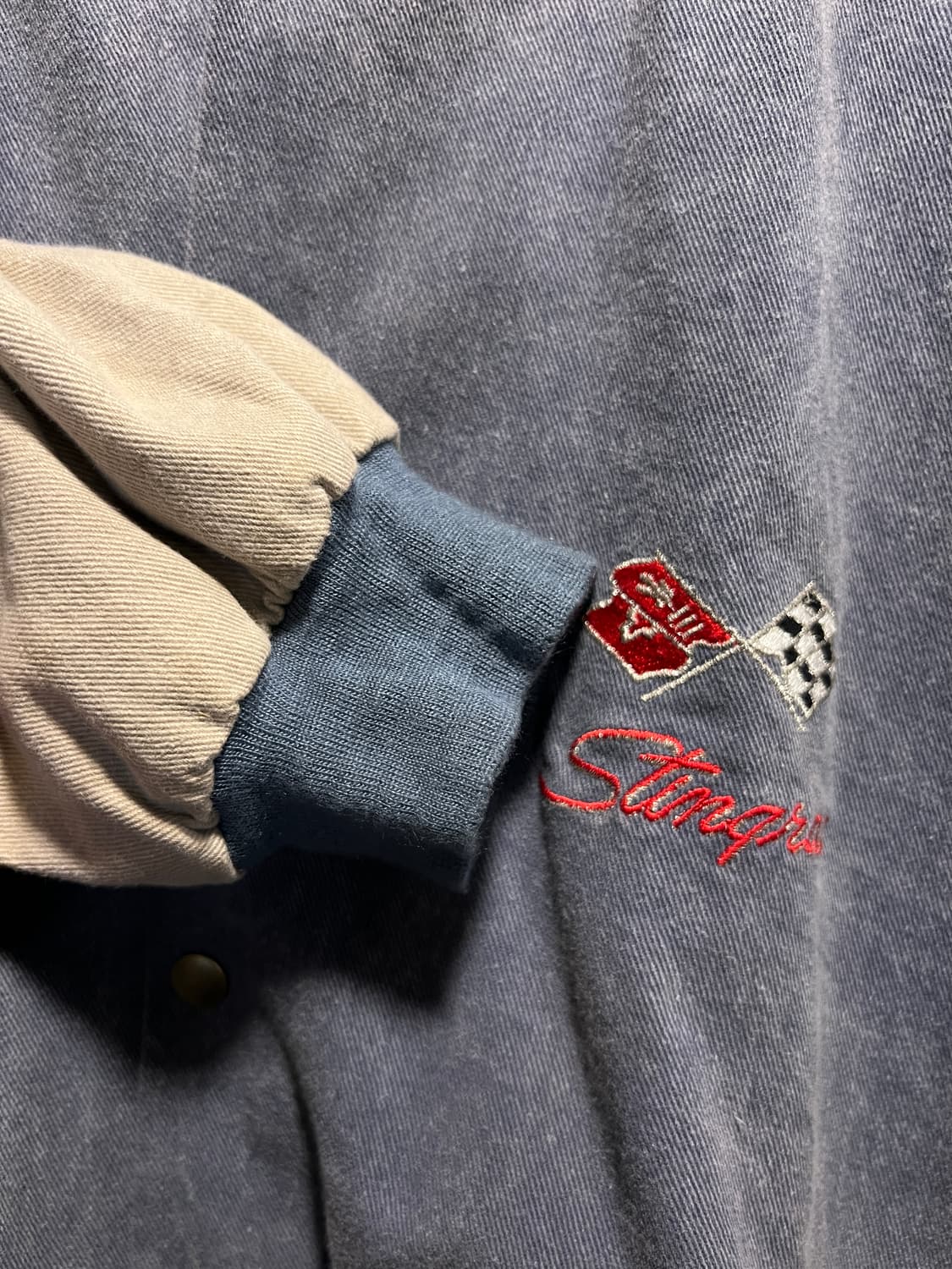 [L]90's USA Made Stingray 레이싱 데님 바시티 자켓 상품이미지3
