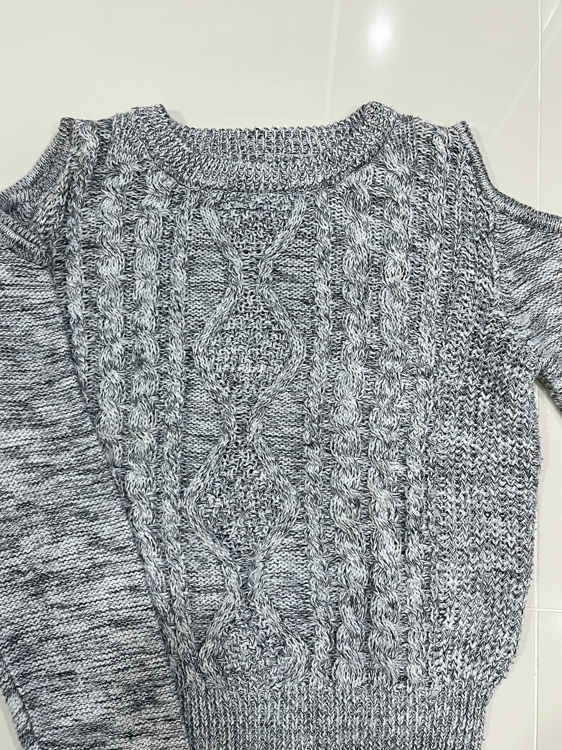 빈티지 케이블 숄더 니트 상품이미지2