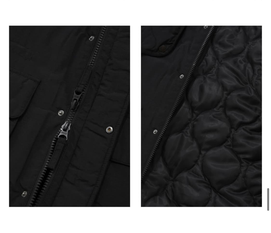 맥우드건 5308 롱기장 블랙 사파리 야상 패딩점퍼 자켓 오버핏 상품이미지8