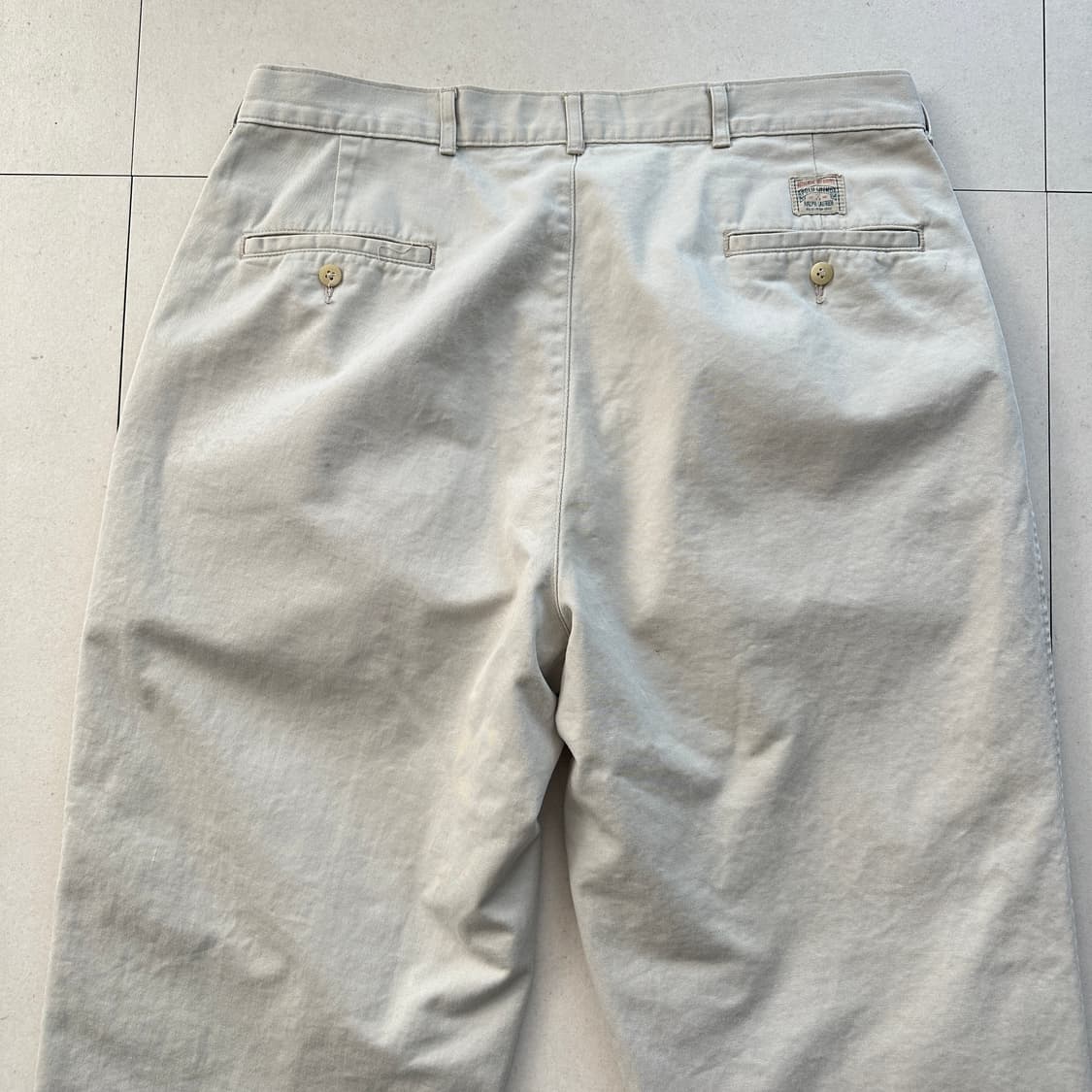 90s 폴로 랄프로렌 어센틱 치노팬츠 베이지 36x30  상품이미지7