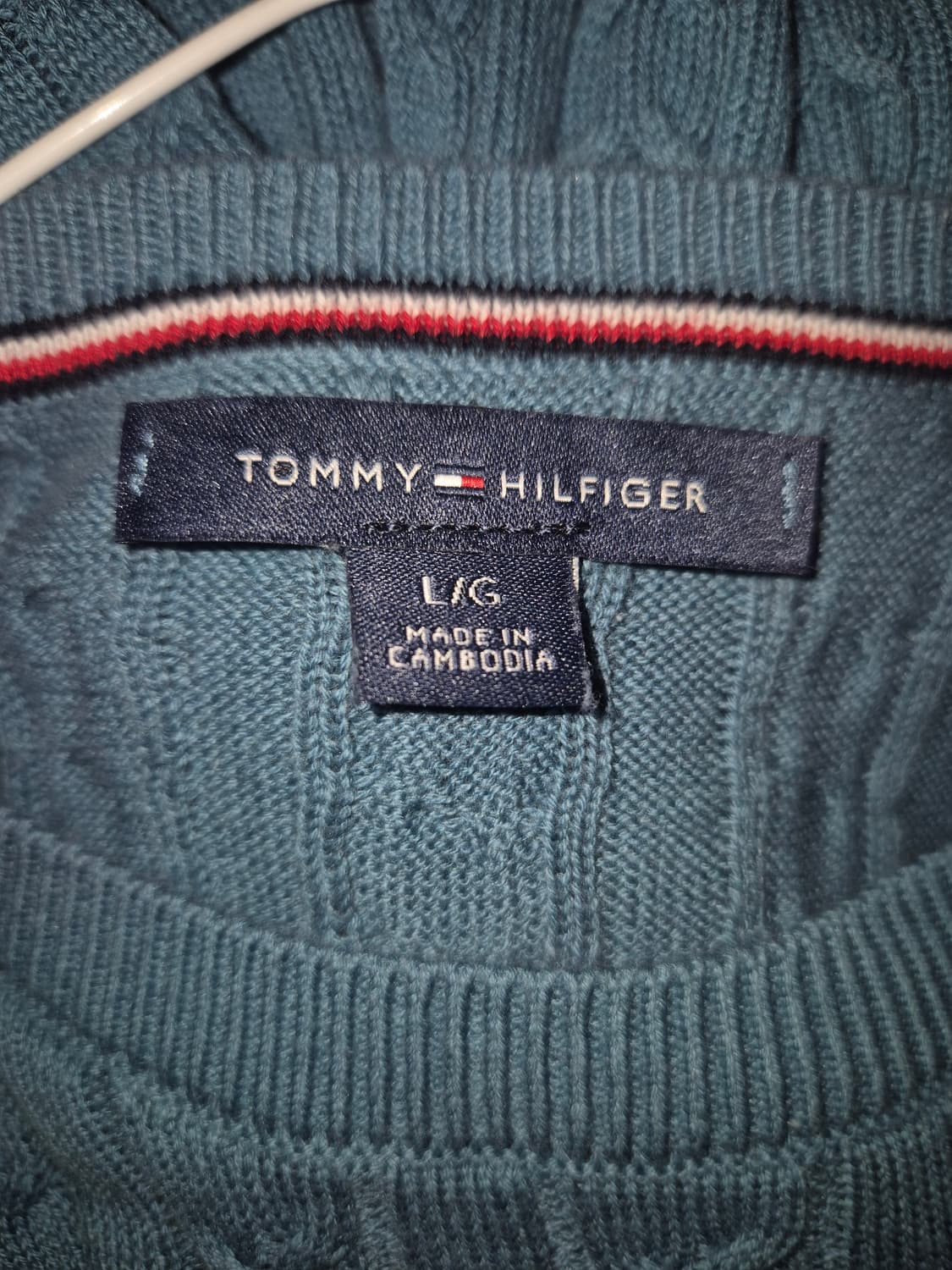 타미힐피거 케이블 반팔 민트 니트 L  상품이미지3