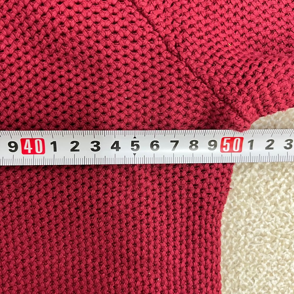 [4] 라코스테 버건디 와플 코튼 니트 스웨터 0108M1 상품이미지6