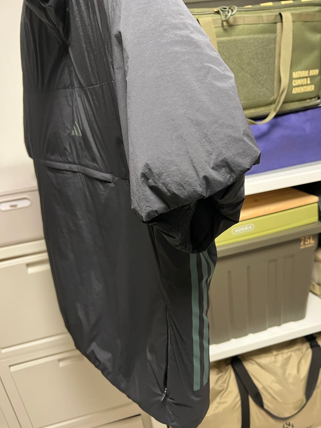 새상품,XXL) 아디다스 골프 덕다운 반팔 아노락 패딩 상품이미지3