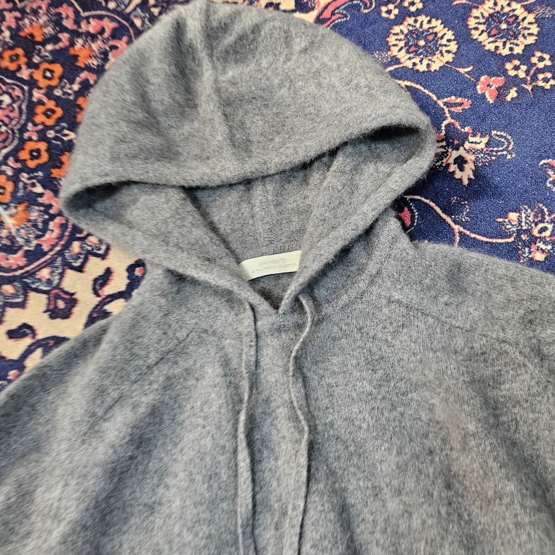 아모멘토 라쿤 루즈핏 후드 니트 S size 상품이미지4