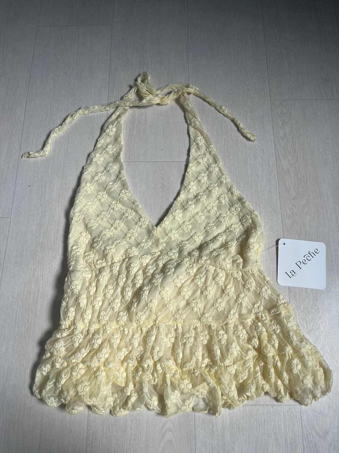 La Peche 레이스 홀터넥 탑 S (새제품) 상품이미지1