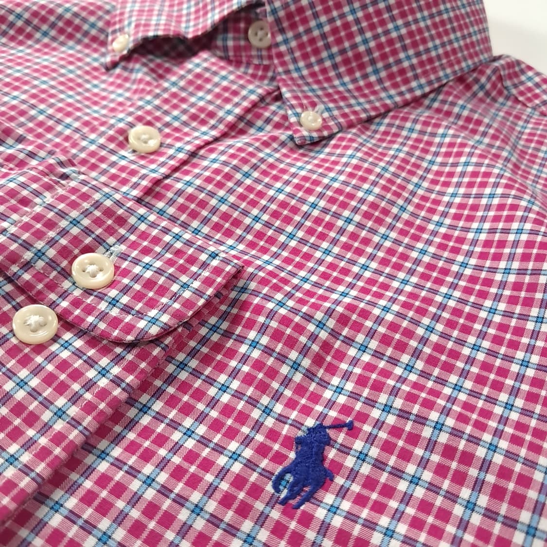 CK250 M 폴로 핑크 스몰타탄체크 셔츠 남방 상품이미지4