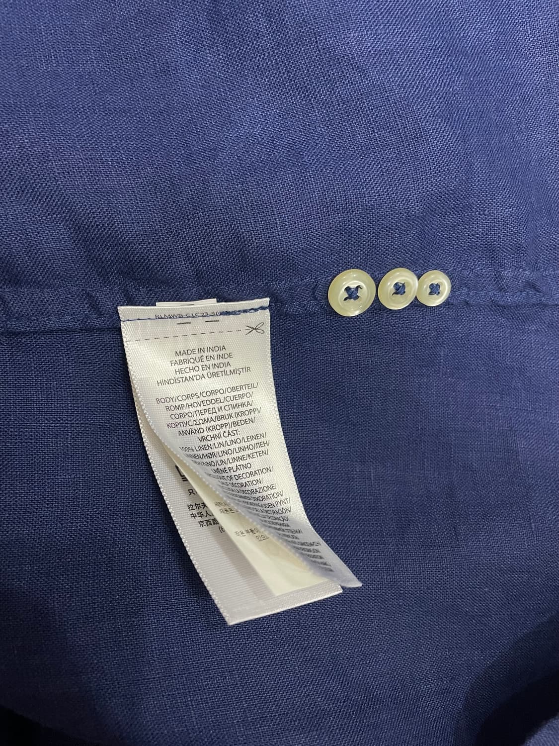 폴로 클래식핏 린넨 솔리드 셔츠 네이비 상품이미지8