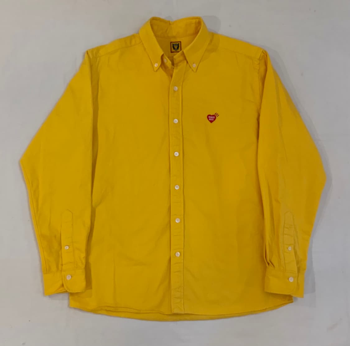 휴먼메이드 하트로고 옥스포드 셔츠 옐로우 상품이미지1