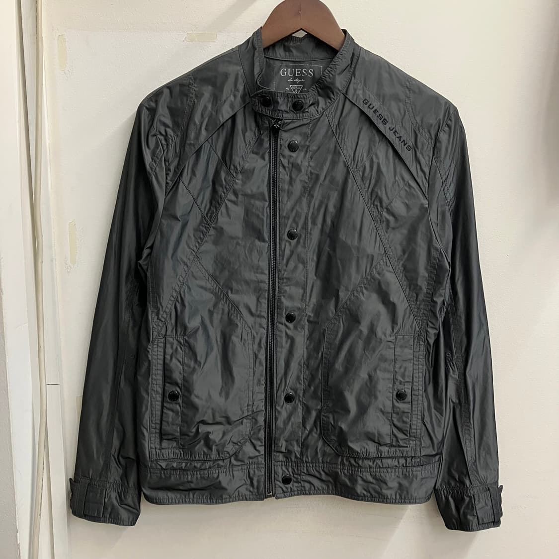 N249 게스 디테일절개 나일론 바이커 자켓 상품이미지1