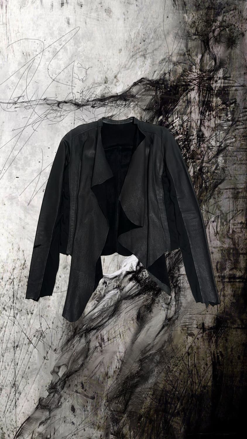 Calf Leather Drape Jacket 상품이미지1