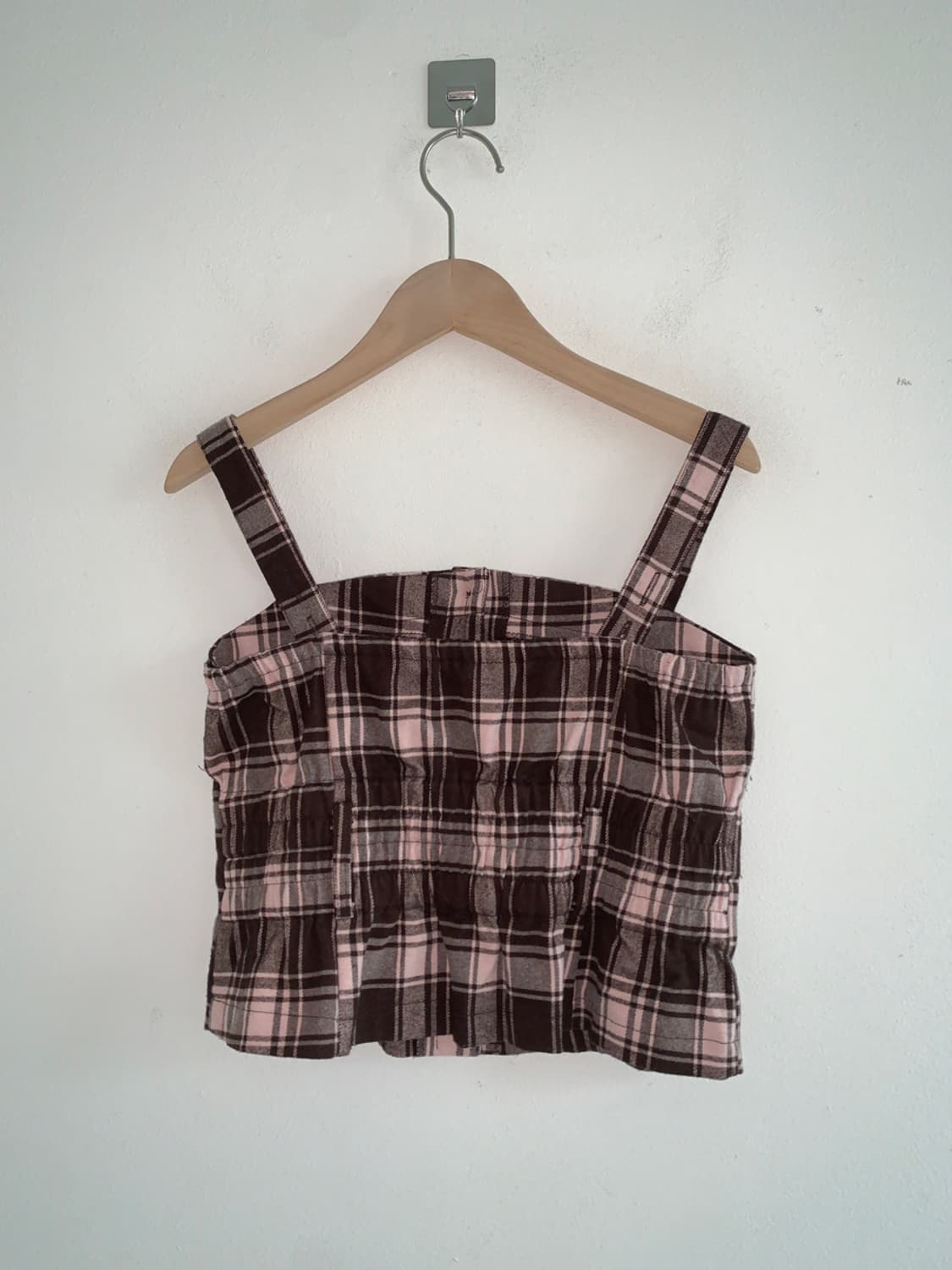 (Vintage)Check bustier top 상품이미지5